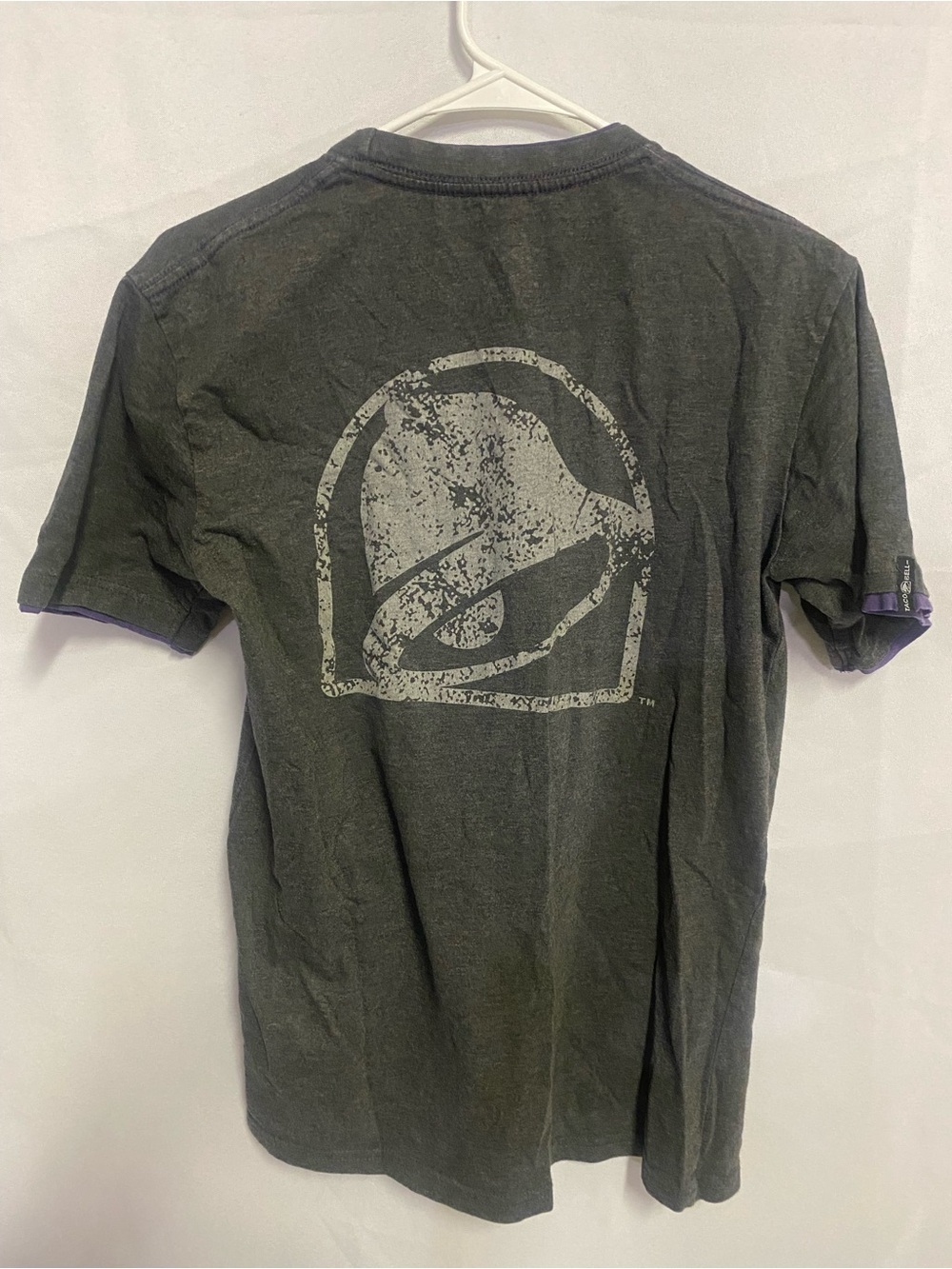 Taco Bell Men's Short Sleeve Logo T‑Shirt - Black with purple accents